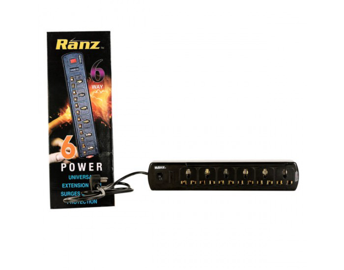 RANZ SPIKE 6 SOCKET 1 SWITCH 1.5M (ECO)